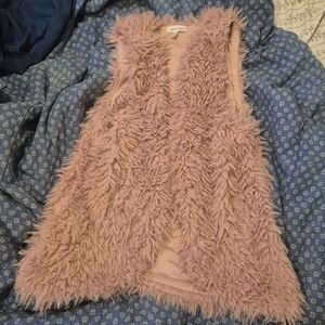 Self Esteem Pink Fuzzy Vest